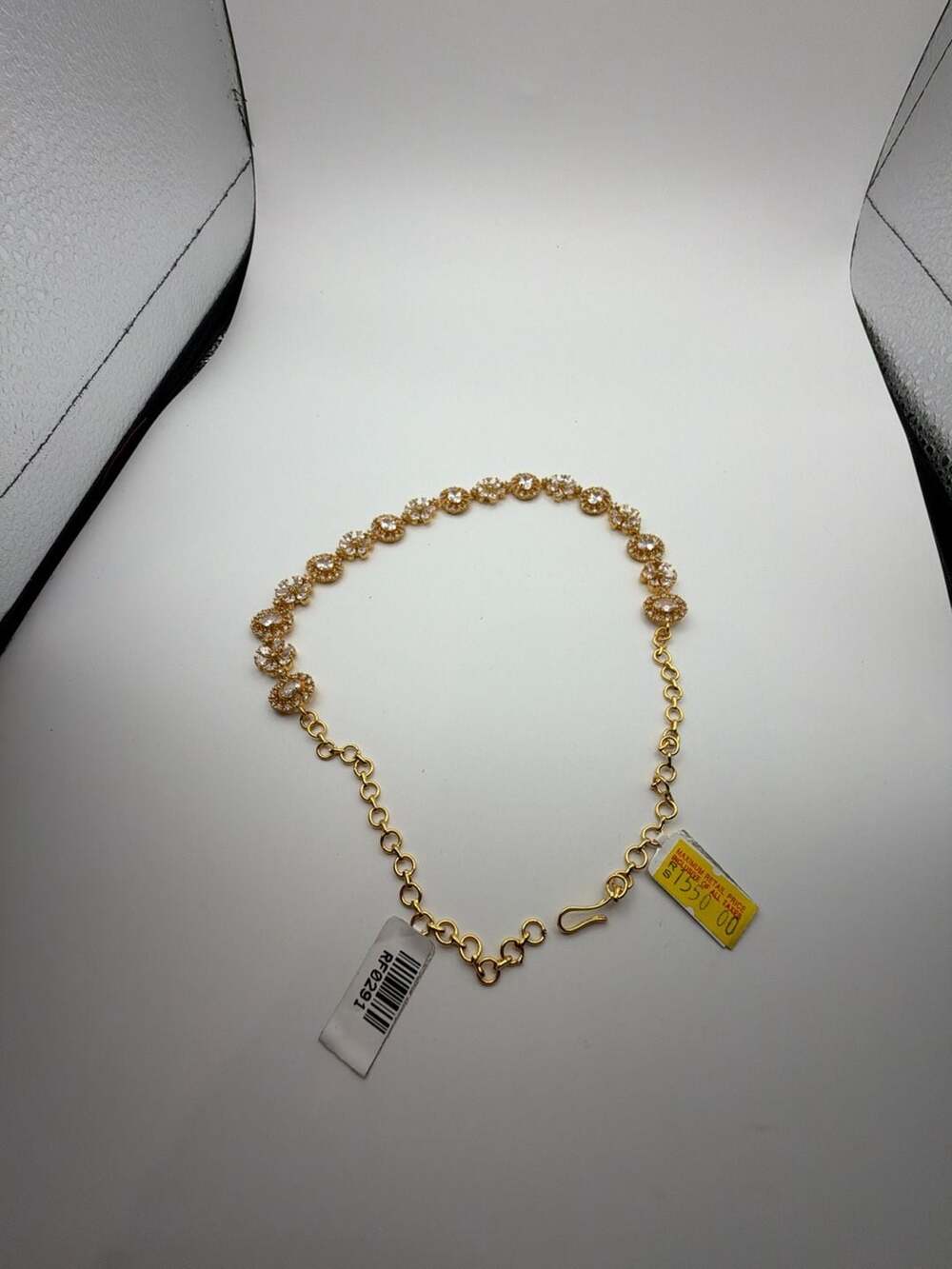 Gold-Tone Flower Cluster Crystal Statement Necklace